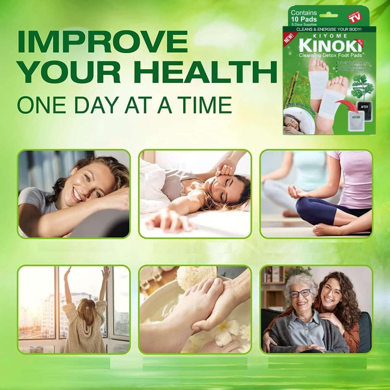 Detox Foot Patches – Natural Cleansing Pads for Toxin Removal & Better Sleep (Set of 10)