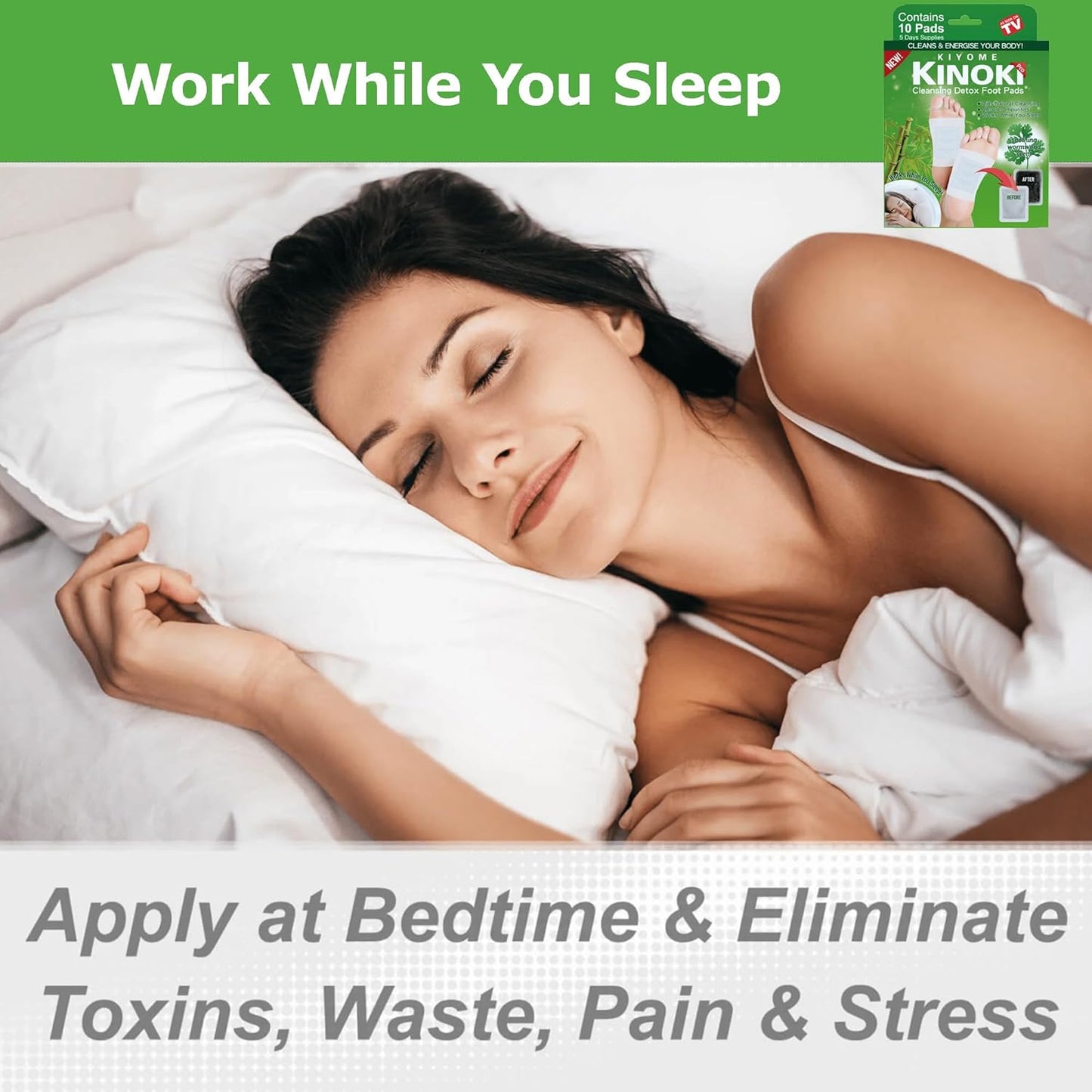 Detox Foot Patches – Natural Cleansing Pads for Toxin Removal & Better Sleep (Set of 10)